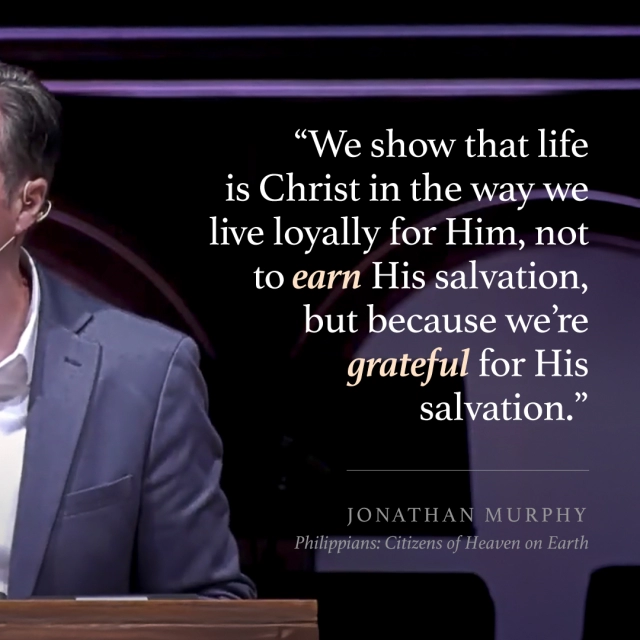 Those who have life in Christ are to show that life is Christ (Philippians 1:21). We show that life is Christ in the way we live loyally for Him, not to earn His salvation, but because we’re grateful for His salvation.

 #jonathanmurphy #stonebriarcommunitychurch #gratitude